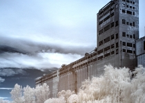 Montreal, Lachine Canal, Silophone, IR 054 5 6 tonemapped edit  Annex B1, Silo No. 5 : Infrared, HDR, Montreal